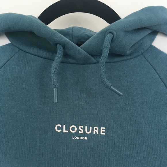 Unisex Closure London Petrol Blue & White Hoodie - Picture 2 of 8
